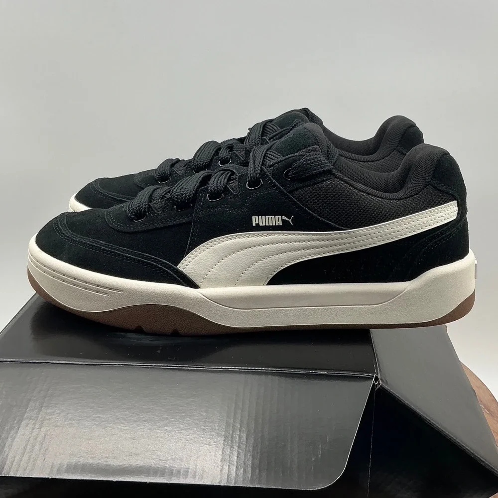 Puma Caven 2.0 Suede Black White Gum Sole Sneakers 400708-01 Mens 10.5